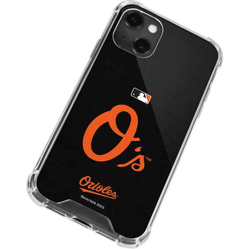 MLB Baltimore Orioles - Solid Distressed iPhone 15 Plus Clear Case