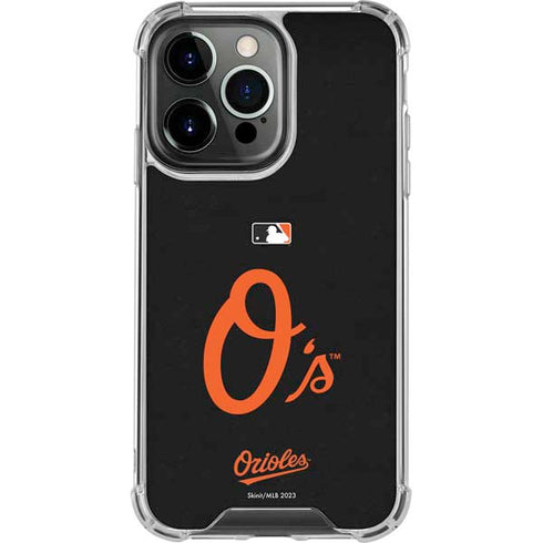 MLB Baltimore Orioles - Solid Distressed iPhone 15 Pro Clear Case