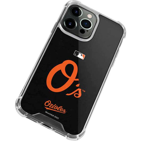 MLB Baltimore Orioles - Solid Distressed iPhone 15 Pro Max Clear Case