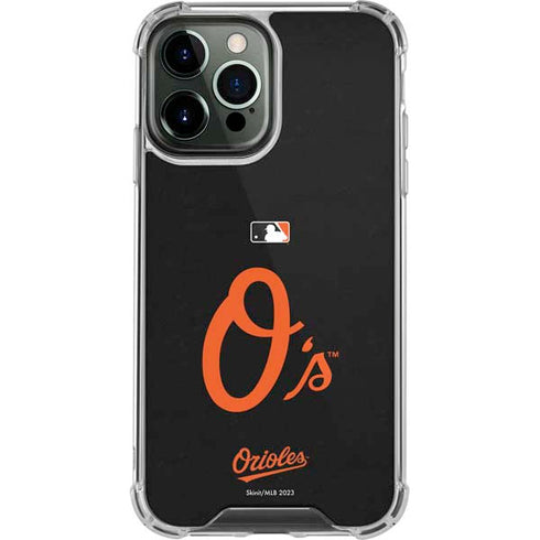 MLB Baltimore Orioles - Solid Distressed iPhone 15 Pro Max Clear Case