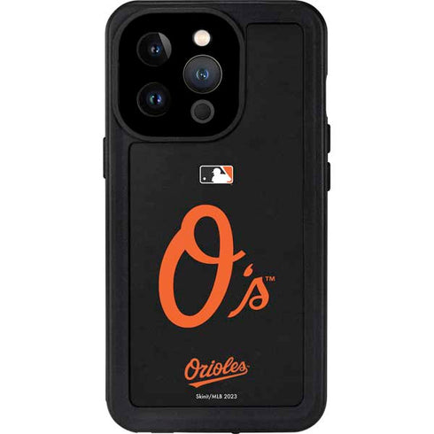 MLB Baltimore Orioles - Solid Distressed iPhone 14 Pro Waterproof Case