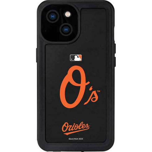 MLB Baltimore Orioles - Solid Distressed iPhone 15 Waterproof Case