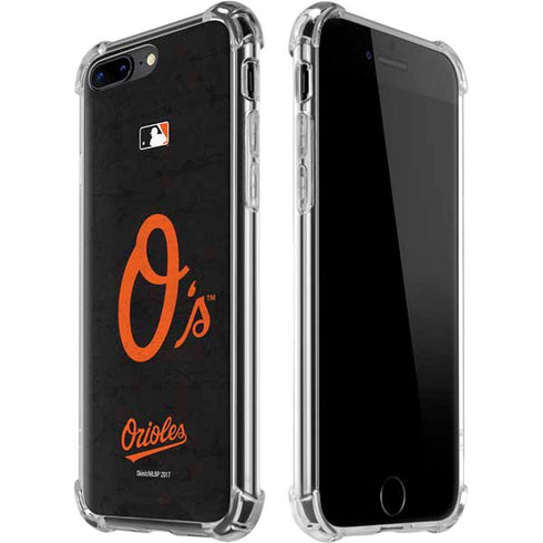MLB Baltimore Orioles - Solid Distressed iPhone 7/8 Plus Clear Case