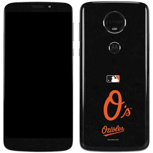 MLB Baltimore Orioles - Solid Distressed Moto E5 Plus Skin