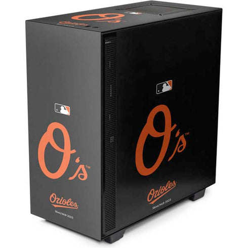 MLB Baltimore Orioles - Solid Distressed NZXT H510 Compact ATX Mid-Tower Case Skin