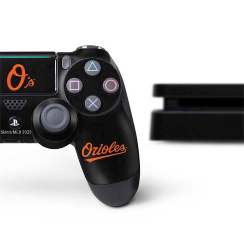 MLB Baltimore Orioles - Solid Distressed PS4 Slim Bundle Skin