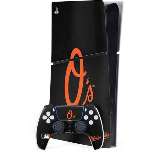 MLB Baltimore Orioles - Solid Distressed PS5 Slim Digital Edition Console Skin