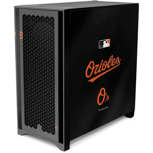 MLB Baltimore Orioles Alternate/Away Jersey Corsair 4000D Tempered Glass Mid-Tower ATX Case Skin