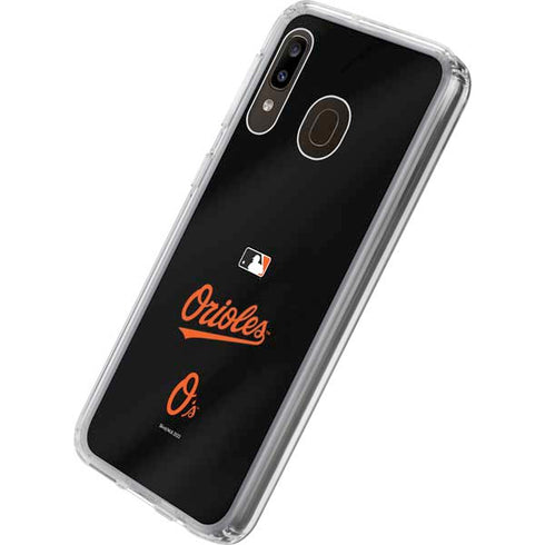 MLB Baltimore Orioles Alternate/Away Jersey Galaxy A20 Clear Case