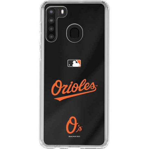 MLB Baltimore Orioles Alternate/Away Jersey Galaxy A21 Clear Case