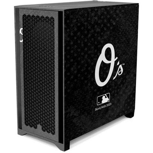MLB Baltimore Orioles Dark Wash Corsair 4000D Tempered Glass Mid-Tower ATX Case Skin