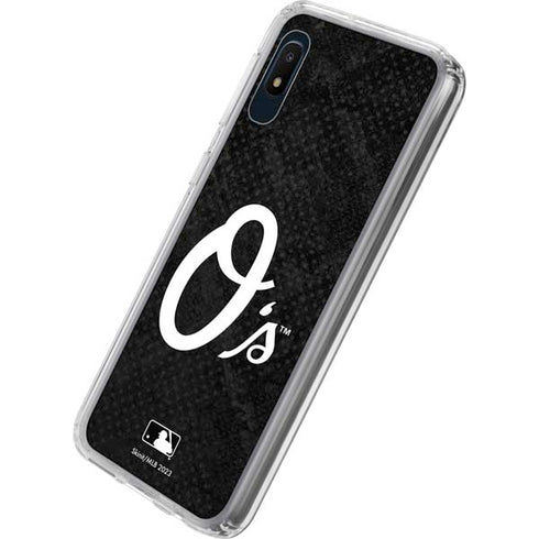 MLB Baltimore Orioles Dark Wash Galaxy A10e Clear Case