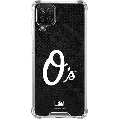 MLB Baltimore Orioles Dark Wash Galaxy A12 Clear Case
