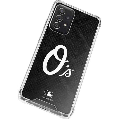MLB Baltimore Orioles Dark Wash Galaxy A52 5G Clear Case