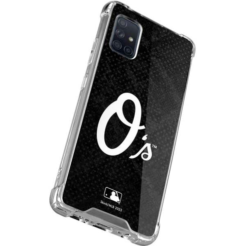 MLB Baltimore Orioles Dark Wash Galaxy A71 5G Clear Case