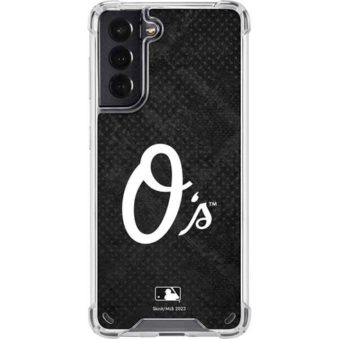 MLB Baltimore Orioles Dark Wash Galaxy S21 5G Clear Case