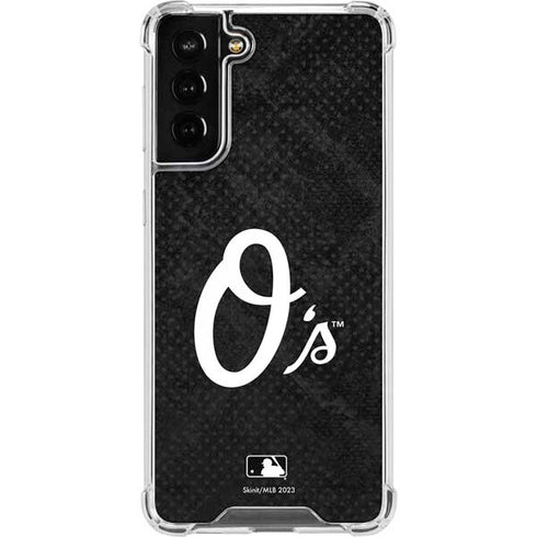 MLB Baltimore Orioles Dark Wash Galaxy S21 FE Clear Case