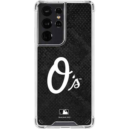MLB Baltimore Orioles Dark Wash Galaxy S21 Ultra 5G Clear Case