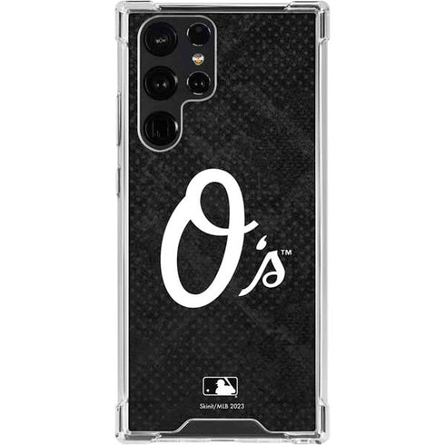 MLB Baltimore Orioles Dark Wash Galaxy S24 Ultra Clear Case
