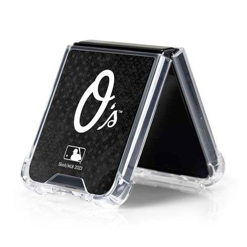 MLB Baltimore Orioles Dark Wash Galaxy Z Flip5 5G Clear Case