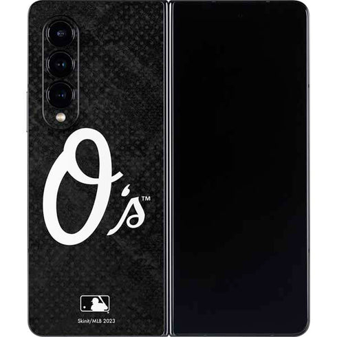 MLB Baltimore Orioles Dark Wash Galaxy Z Fold4 5G Skin