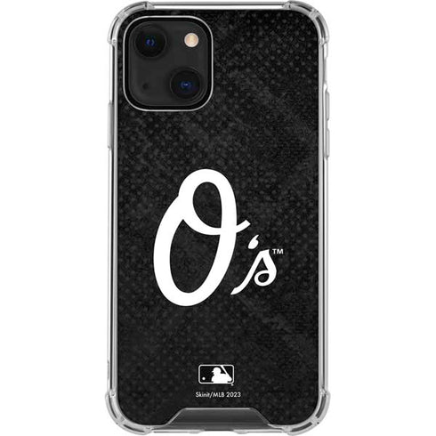 MLB Baltimore Orioles Dark Wash iPhone 13 Mini Clear Case