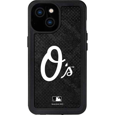 MLB Baltimore Orioles Dark Wash iPhone 13 Mini Waterproof Case