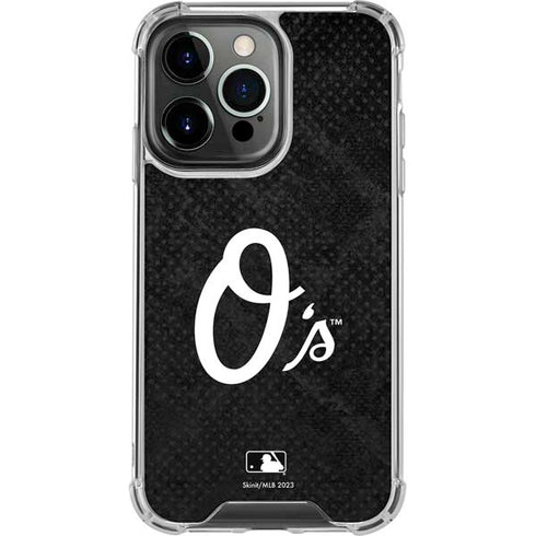 MLB Baltimore Orioles Dark Wash iPhone 15 Pro Clear Case