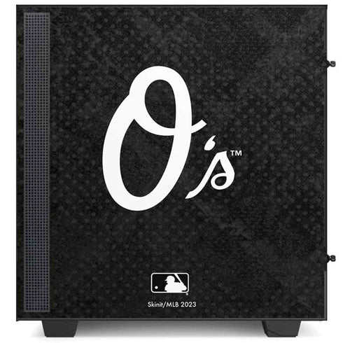 MLB Baltimore Orioles Dark Wash NZXT H510 Compact ATX Mid-Tower Case Skin