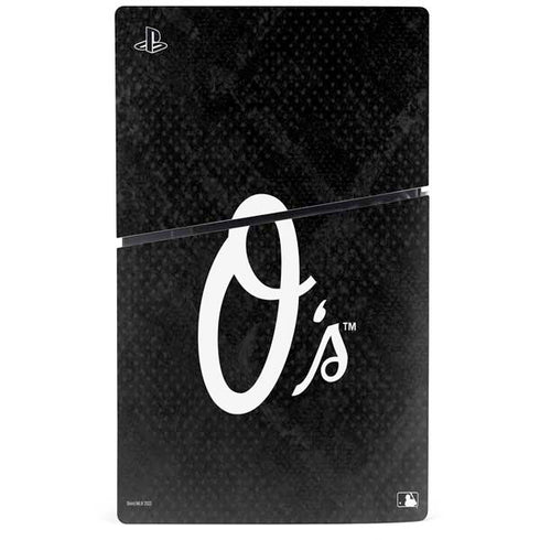 MLB Baltimore Orioles Dark Wash PS5 Slim Disk Console Skin