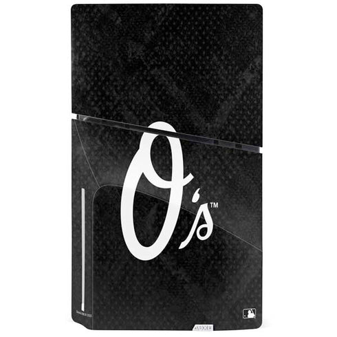 MLB Baltimore Orioles Dark Wash PS5 Slim Disk Console Skin