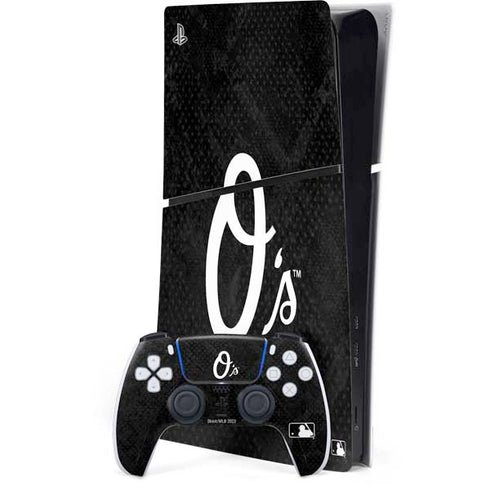 MLB Baltimore Orioles Dark Wash PS5 Slim Digital Edition Console Skin