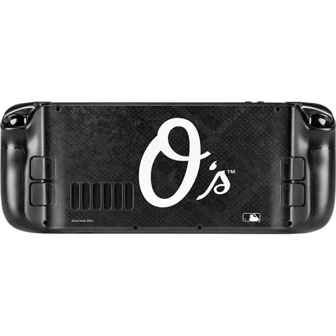 MLB Baltimore Orioles Dark Wash Steam Deck Handheld Gaming Computer Skin