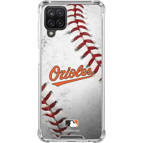 MLB Baltimore Orioles Game Ball Galaxy A12 Clear Case
