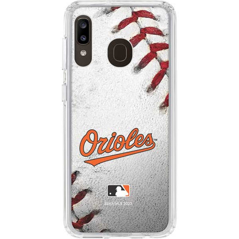 MLB Baltimore Orioles Game Ball Galaxy A20 Clear Case