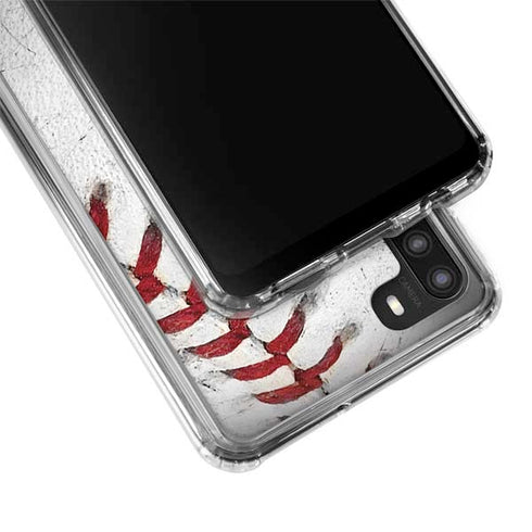MLB Baltimore Orioles Game Ball Galaxy A21 Clear Case
