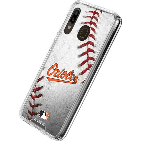 MLB Baltimore Orioles Game Ball Galaxy A30 Clear Case