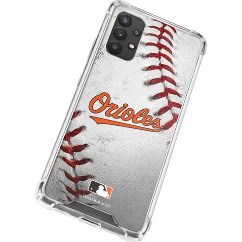 MLB Baltimore Orioles Game Ball Galaxy A32 5G Clear Case