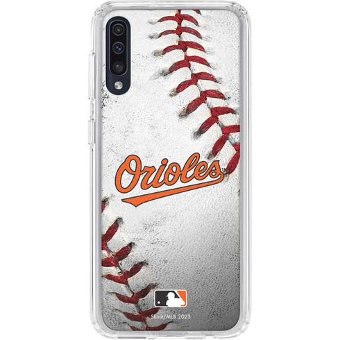 MLB Baltimore Orioles Game Ball Galaxy A50 Clear Case
