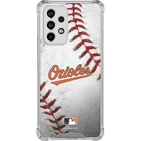 MLB Baltimore Orioles Game Ball Galaxy A53 5G Clear Case