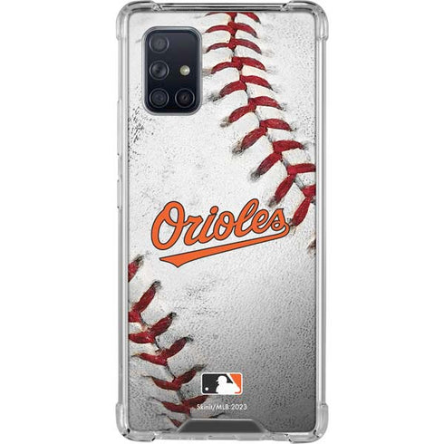 MLB Baltimore Orioles Game Ball Galaxy A71 5G Clear Case