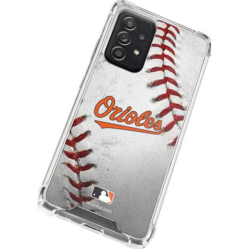 MLB Baltimore Orioles Game Ball Galaxy A72 5G Clear Case