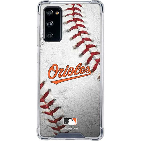 MLB Baltimore Orioles Game Ball Galaxy S20 FE Clear Case