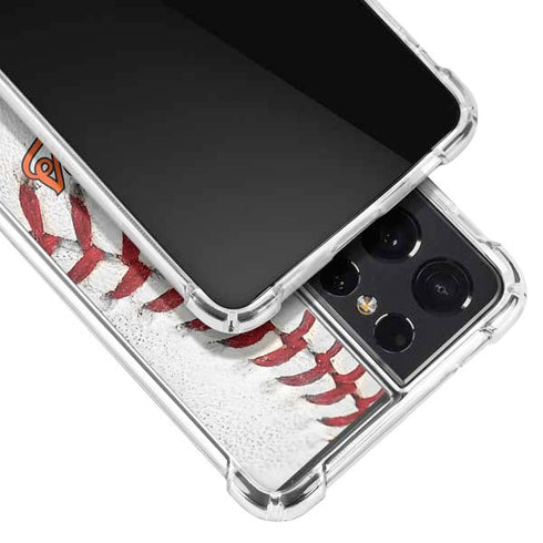 MLB Baltimore Orioles Game Ball Galaxy S21 Ultra 5G Clear Case