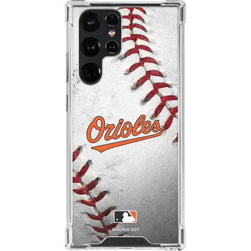 MLB Baltimore Orioles Game Ball Galaxy S22 Ultra Clear Case