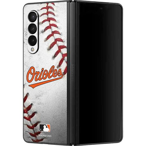 MLB Baltimore Orioles Game Ball Galaxy Z Fold3 5G Skin