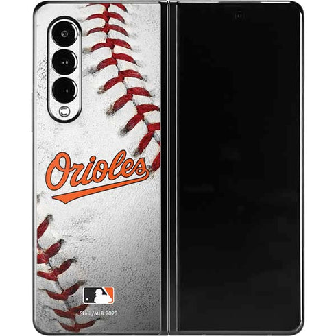 MLB Baltimore Orioles Game Ball Galaxy Z Fold3 5G Skin