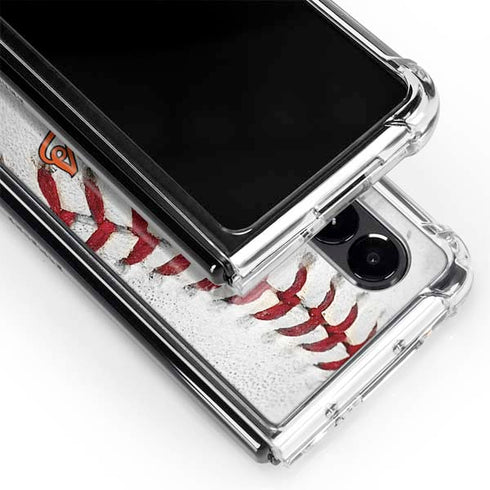 MLB Baltimore Orioles Game Ball Galaxy Z Fold4 5G Clear Case