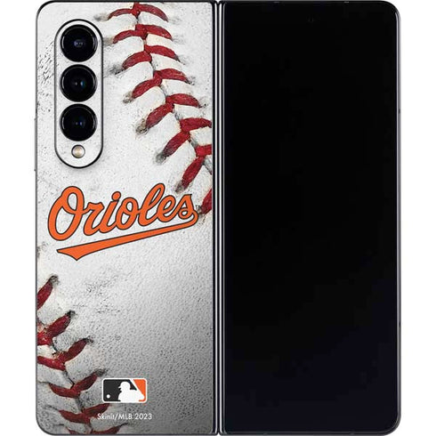 MLB Baltimore Orioles Game Ball Galaxy Z Fold4 5G Skin