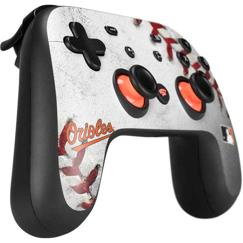 MLB Baltimore Orioles Game Ball Google Stadia Controller Skin